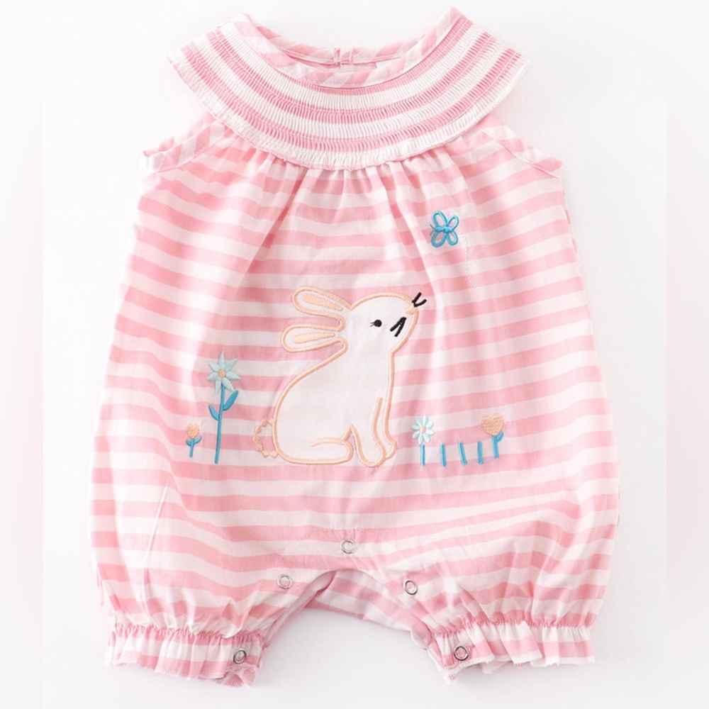 Baby Smocked Bunny Romper